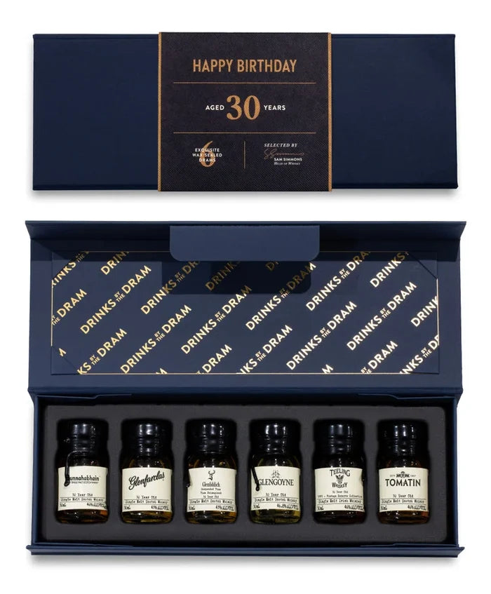 30th Birthday Whisky 6 Dram Tasting Set 18cl