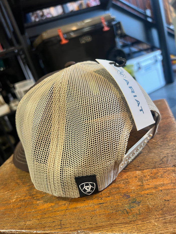 Ariat Brown Logo Trucker Cap