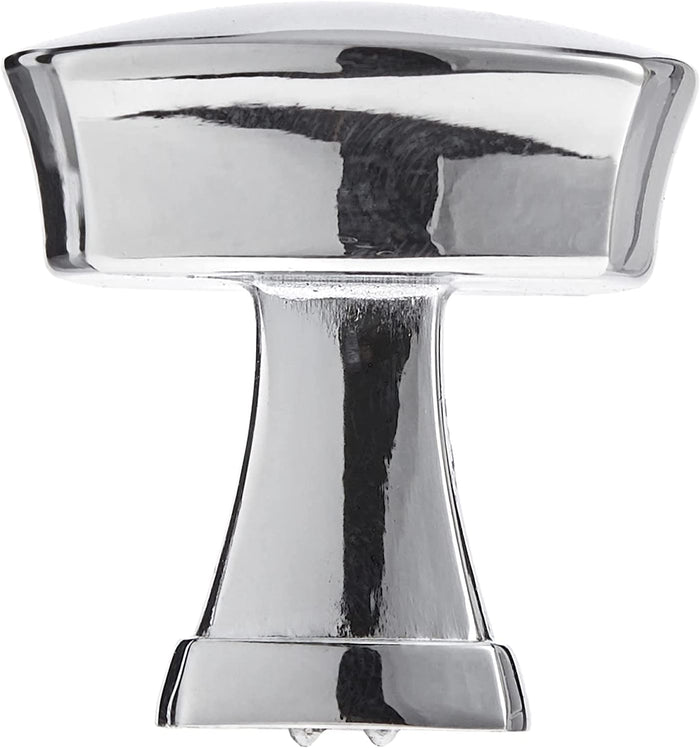 AmazonBasics Rounded Square Cabinet Knob 1.26 Diameter Polished Chrome 25-Pack