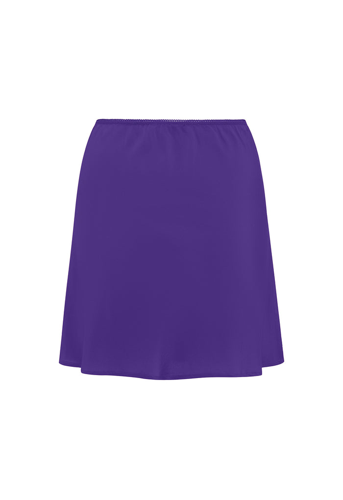 Bias Mini Skirt Viola Silk
