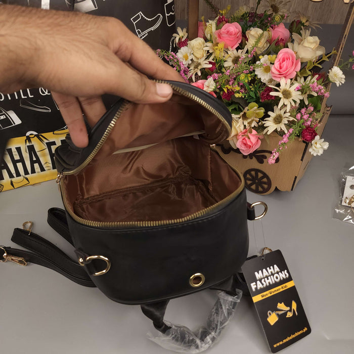 Black Backpack with Satchel - Maha fashions - Handbags & Wallets