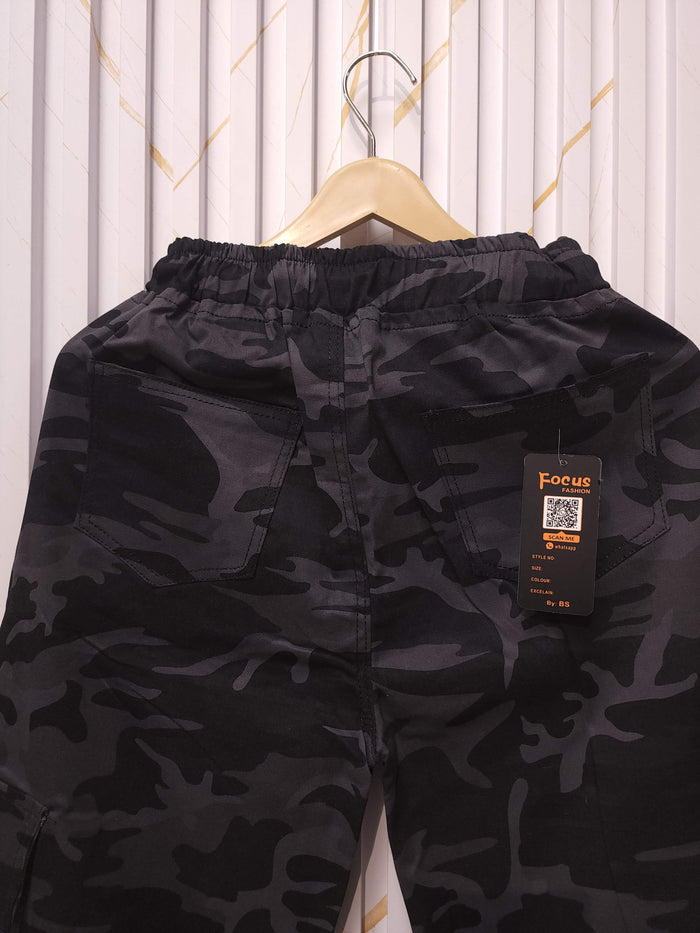 Black Camo Baggy Cargo