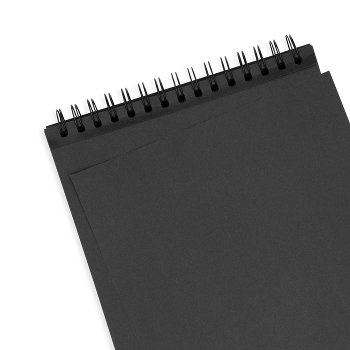Spiral of Black Paper Sketchbook