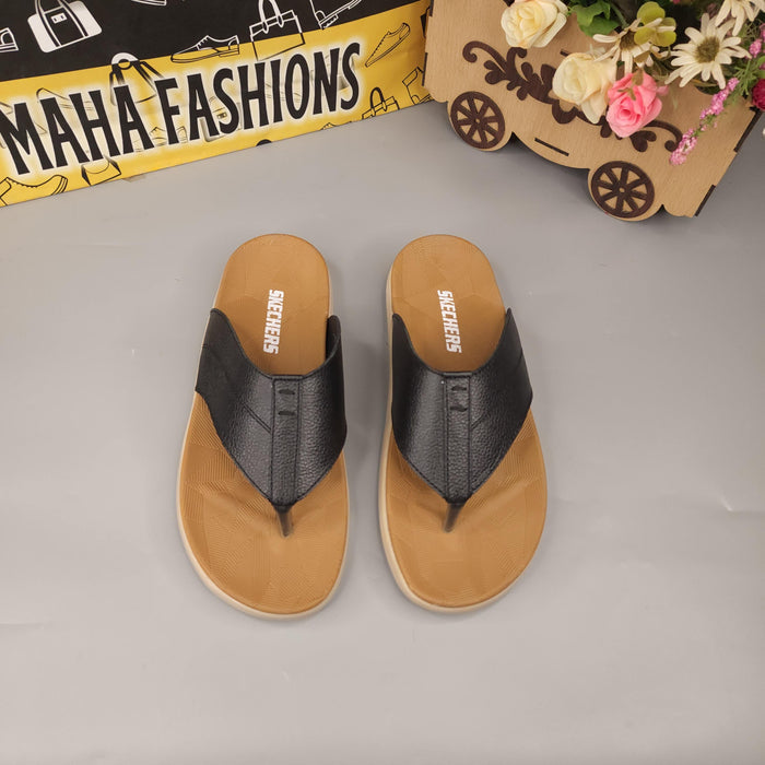 Black Men Slippers - Maha fashions - Men Footwear