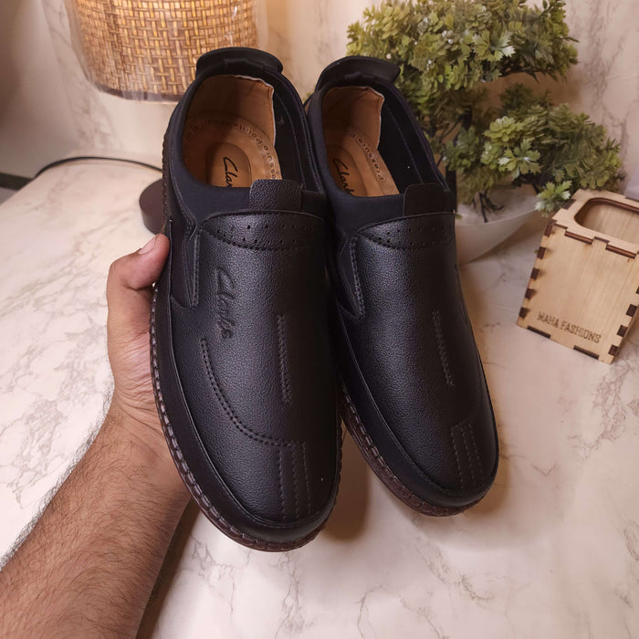 Black Premium Stitched Loafers - Maha fashions - Men Footwear