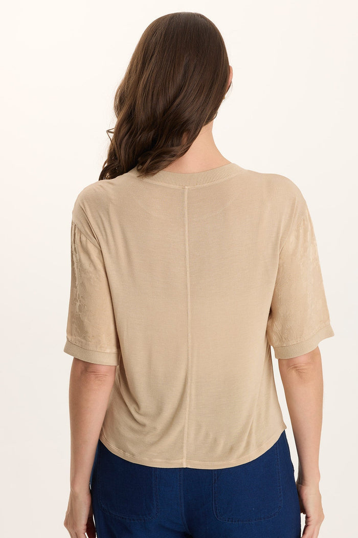 XCVI Chelan Textured Satin Casual Fit Top