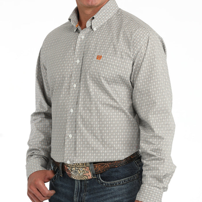 Cinch Men's L/S Classic Fit Button Down Western Shirt in White