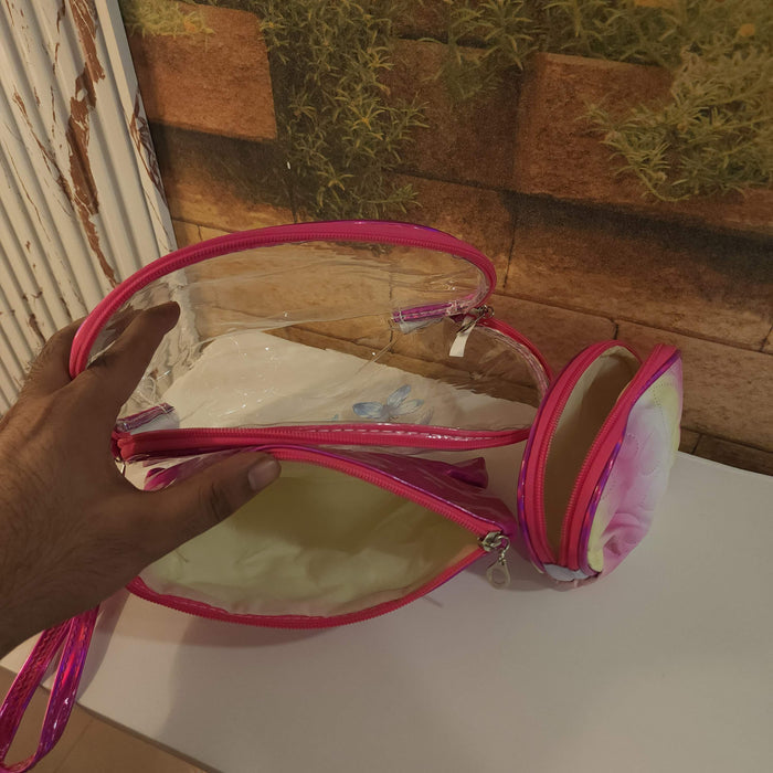 D Pink Multi Use Pouch 3 Pcs Set - Maha fashions - Handbags & Wallets