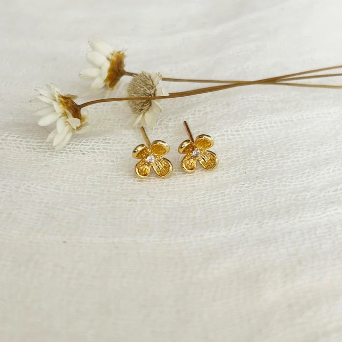 Dainty Gold Flower Studs #2