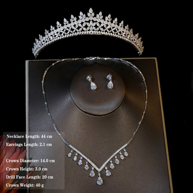 Delightful High Quality Cubic Zirconia Tiara and Jewelry Sets for Any Special Occasion