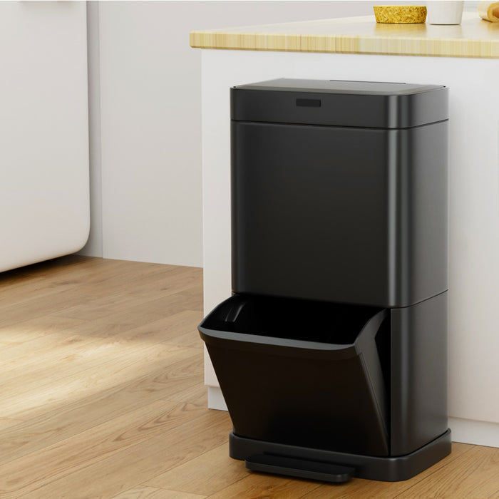 Devanti 70L Motion Sensor Bin Pedal Bins Automatic Black - Devanti