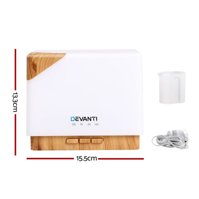DEVANTi Aroma Diffuser Air Humidifier Night Light 600ml -Home Living Store - -