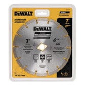 Dewalt Diamond Blade Segmented 7 Inches (180MM) Wet/Dry Use For General Purpose Cutting Of Cured Concrete, Pavers, Brick, Block, Bluestone, Flagstone Or Any Similar Materials - DW47702HP MEGA
