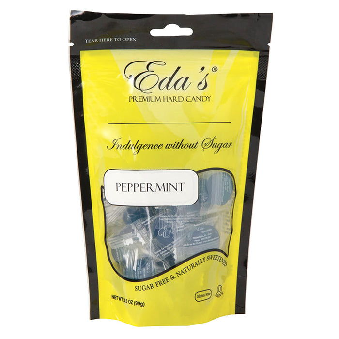 Eda's Peppermint Sugarfree 3.5oz Pouch - 12ct