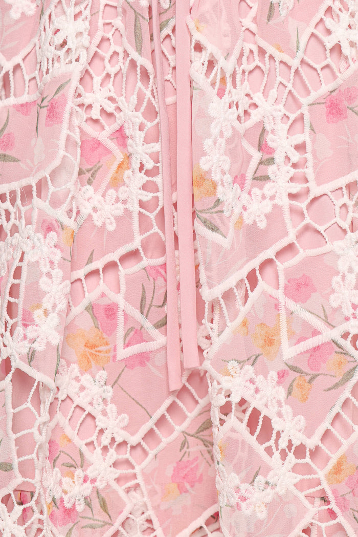 Petal and Pup USA DRESSES Eleanora Midi Dress - Pink Floral