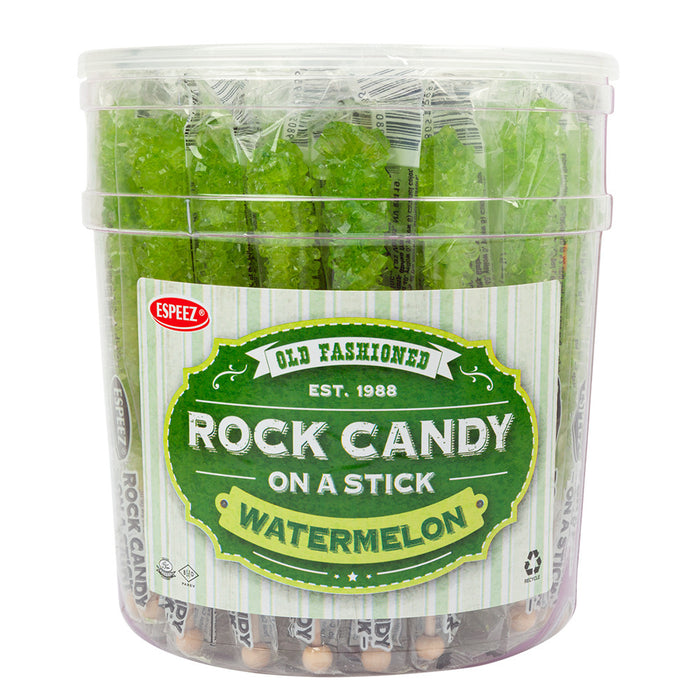 Espeez Light Green Watermelon Sticks Tub Rock Candy 0.8oz - 36ct