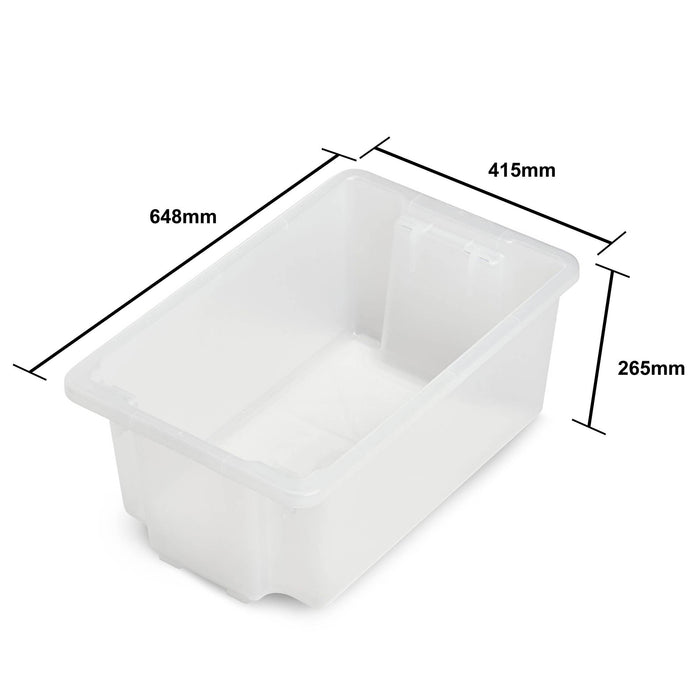Fischer Clear 52L Stack and Nest Tub
