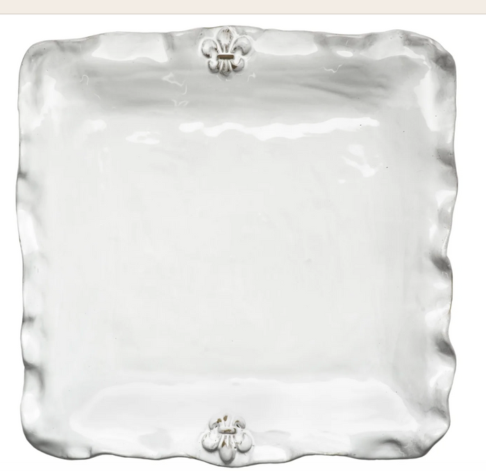 Fleur De Lis Square Platter