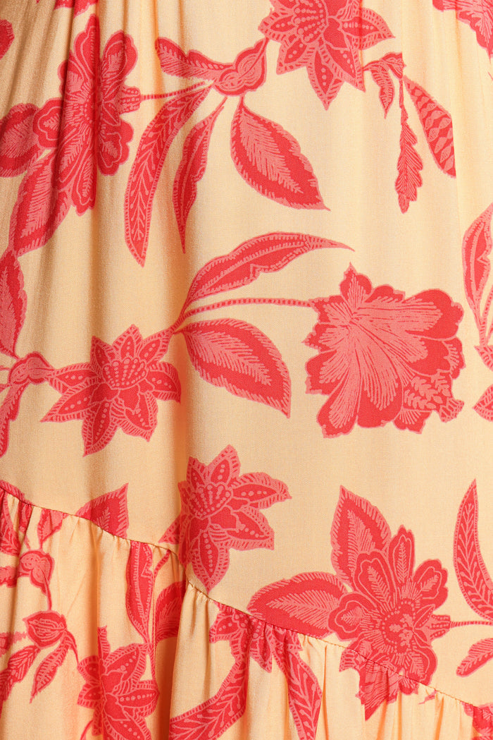 Petal and Pup USA DRESSES Forbes Maxi Dress - Red Floral