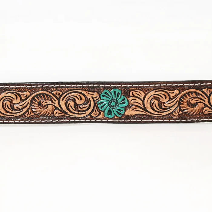Genuine Hand Tooled Leather Belt
