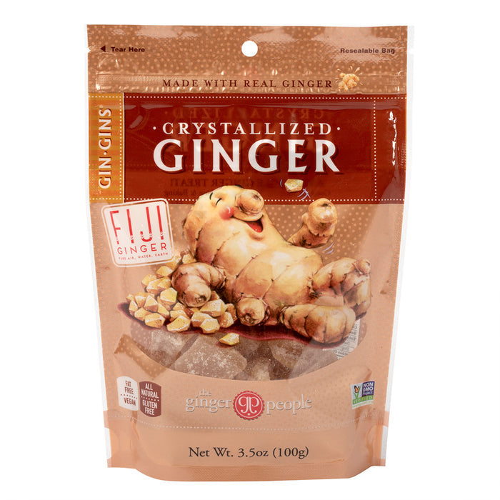 Ginger People Candy Crystalized Ginger 3.5oz Peg Bag - 12ct