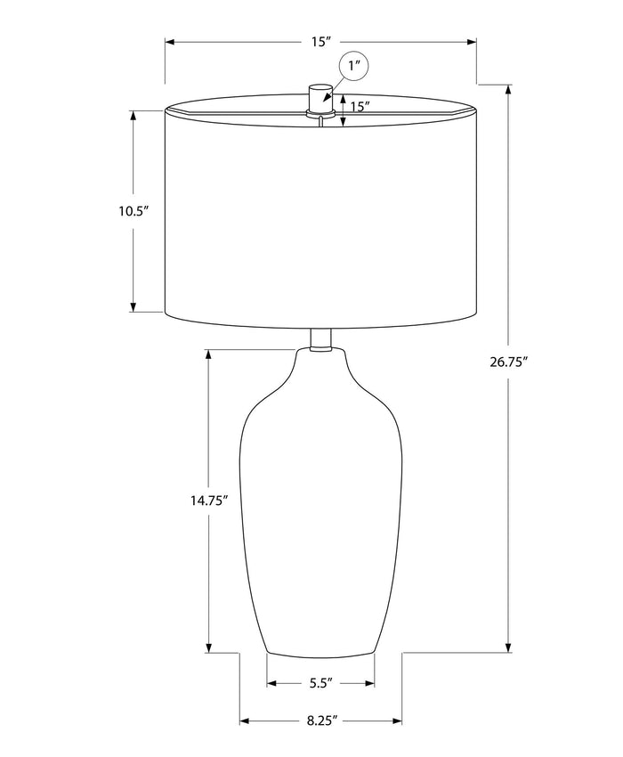 Gray Resin Contemporary Table Lamp