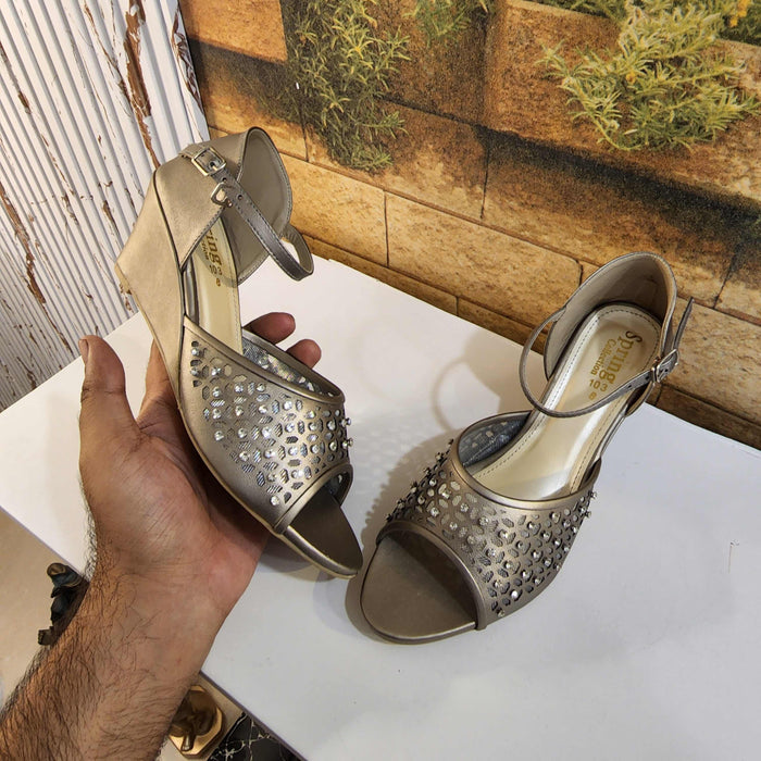Grey Casual Sandals in Wedge - Maha fashions - Women Footwear