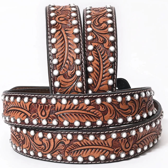 Hand Carved Western Leather Belt