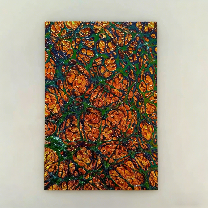 Iridescent Dichroic Film - Green-Orange-15*10cm