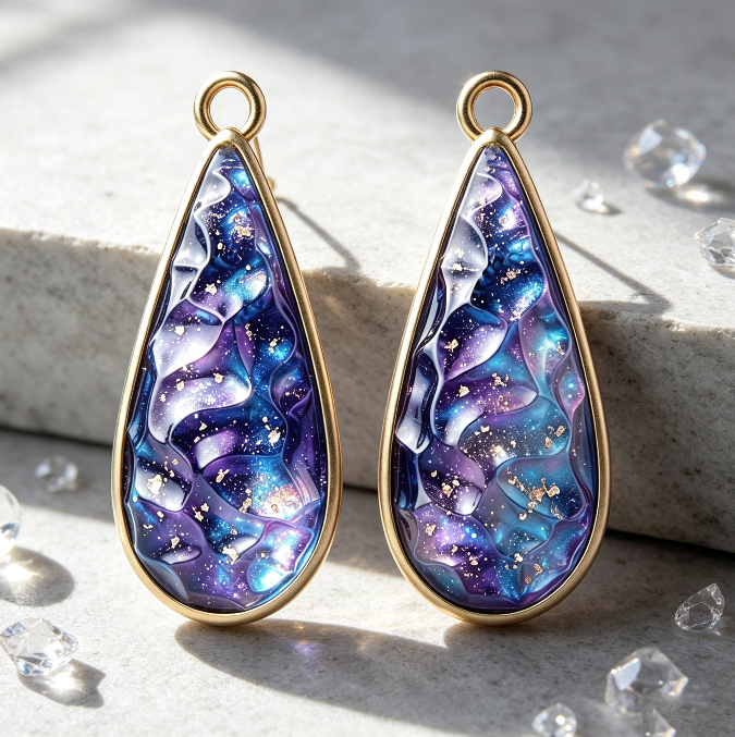 Handmade Water Ripple Earring & Jewelry Decoration Resin Mold