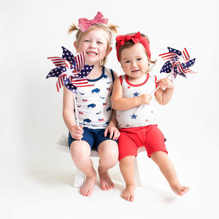 Children wearing Boy wearing Kyte Baby Harem Shorts
