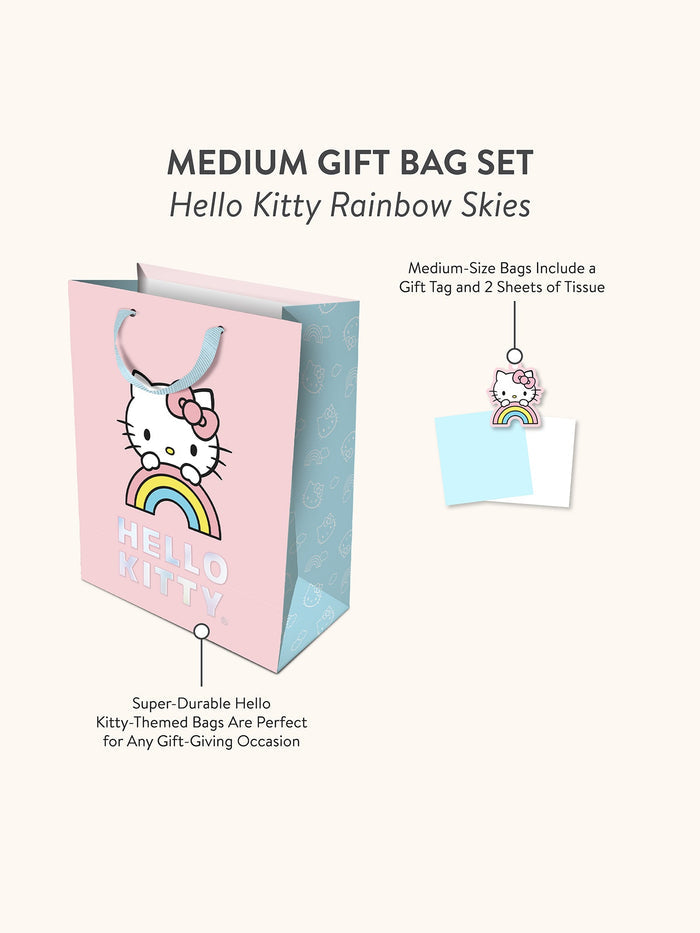 Hello Kitty x Studio Oh! Rainbow Skies Gift Bag Set (Medium) Gift Bag Sets Studio Oh!