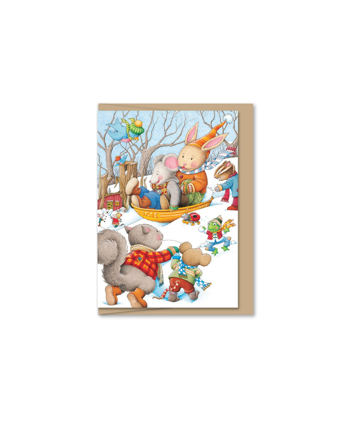 Holiday Sledding Mini Card