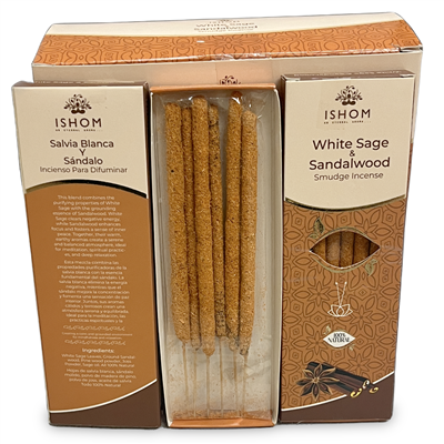 ISHOM | Mini Smudge Incense Stick | White Sage & Sandalwood