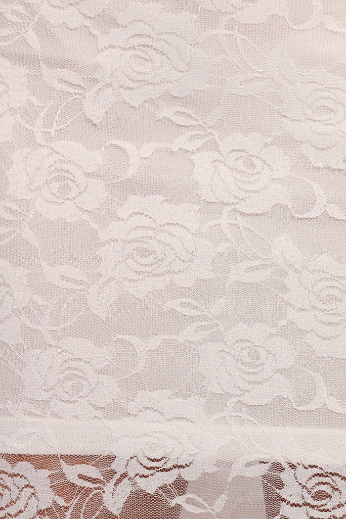 Petal and Pup USA BOTTOMS Laken Sheer Lace Maxi Skirt - White