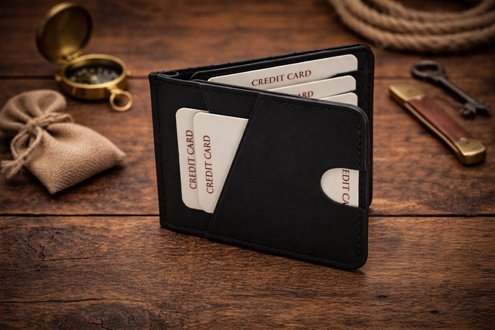 Leather Money Clip Wallet