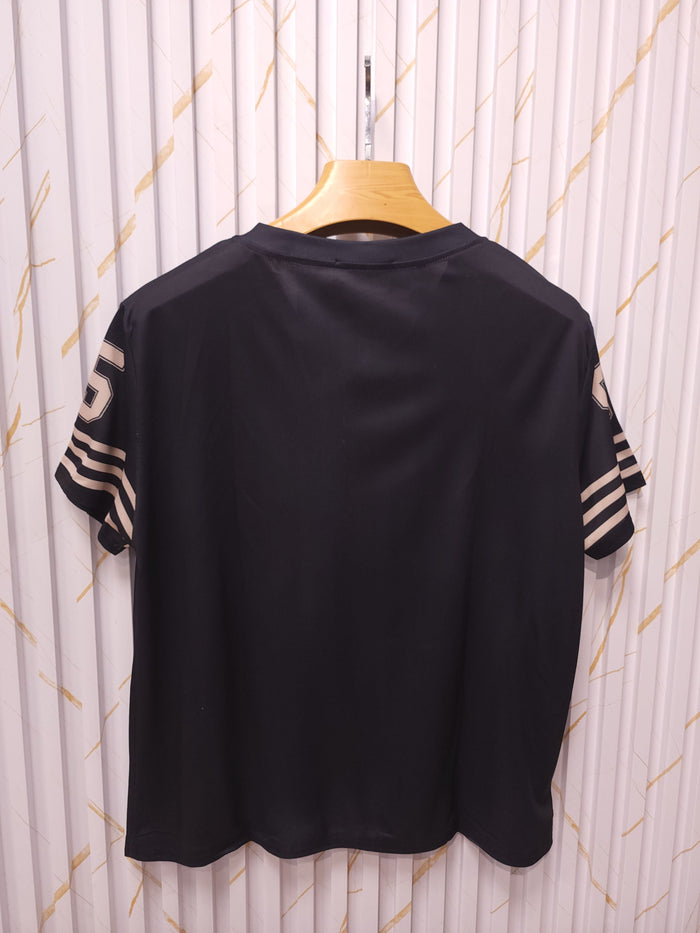 Los Angeles 95 Oversized V-Neck T-Shirt – Black