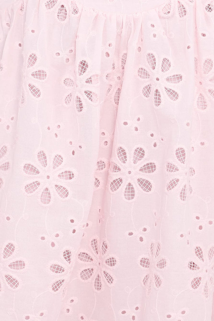 Petal and Pup USA DRESSES Lynne Mini Dress - Pink Broderie