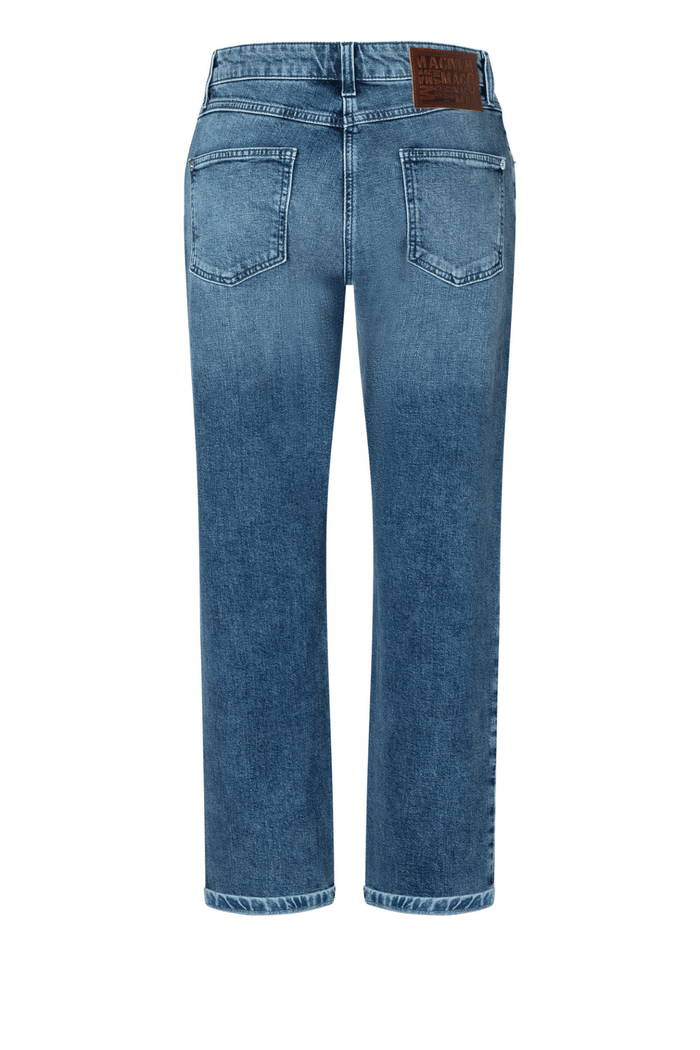 MAC Straight authentic comfort jeans in mid blue random wash – Dotique