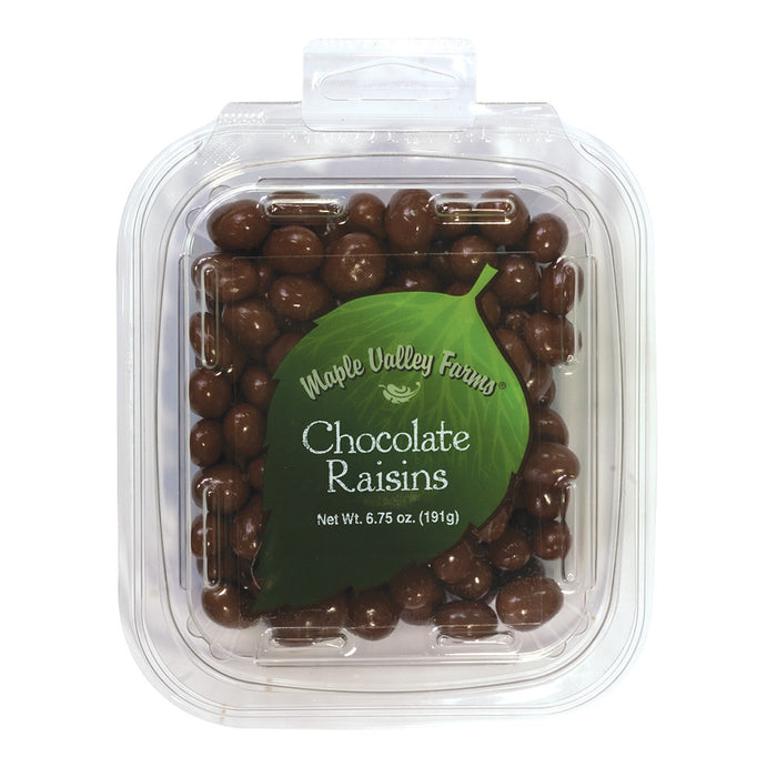 Maple Valley Farms Raisins Milk Chocolate 6.75oz Peg Tub - 6ct