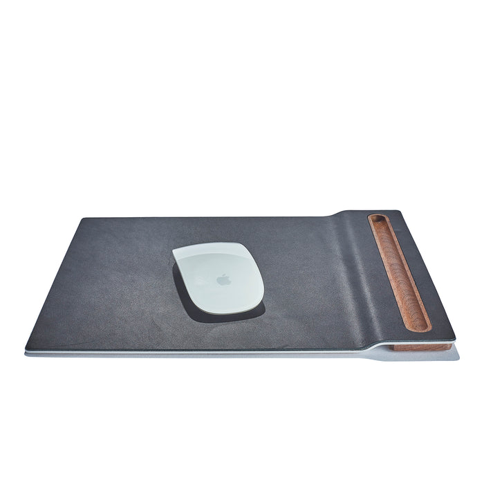 Mouse Pad (Leather / Walnut / Large Pen Tray)