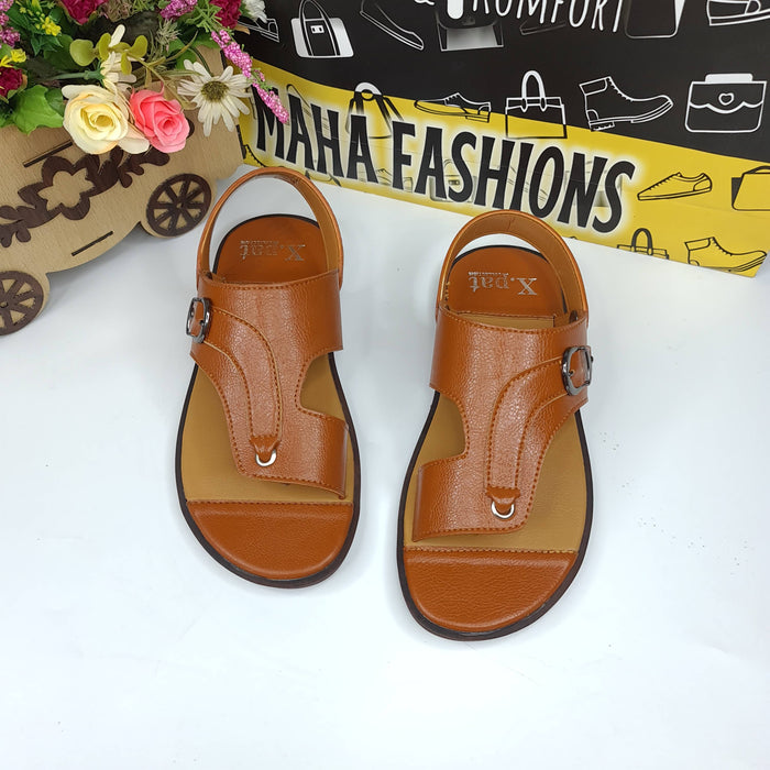 Mustard Stitch Pattern Sandals - Maha fashions -