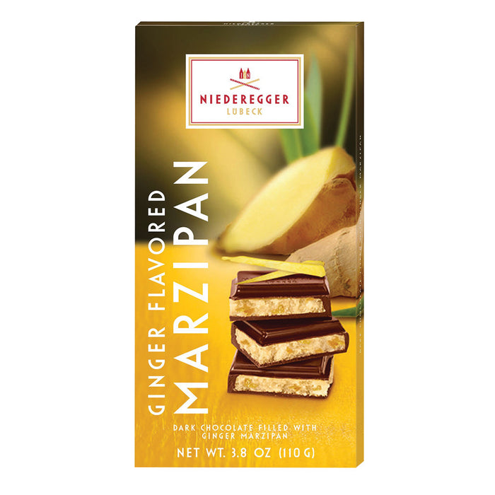 Niederegger Ginger Marzipan Classic 3.88oz Bar - 10ct