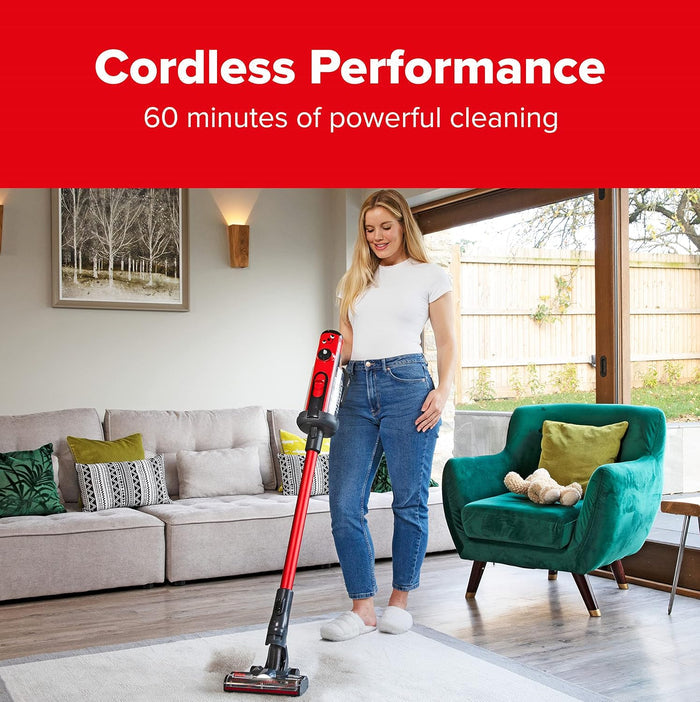 Numatic Henry Quick Cordless Stick Vacuum Cleaner - Red 916177