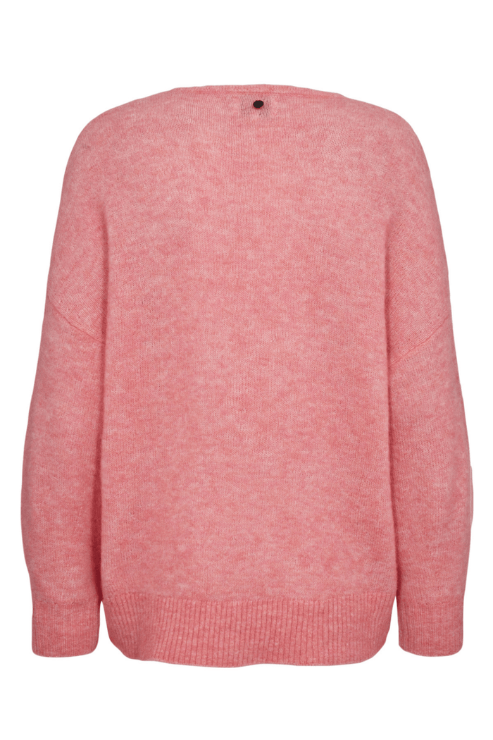 Nümph Nuriette V-Neck Pullover Pink Lemonade soft pink alpaca wool jumper – Dotique