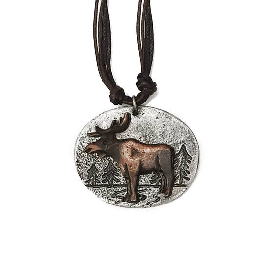 Pewter Necklace - Moose