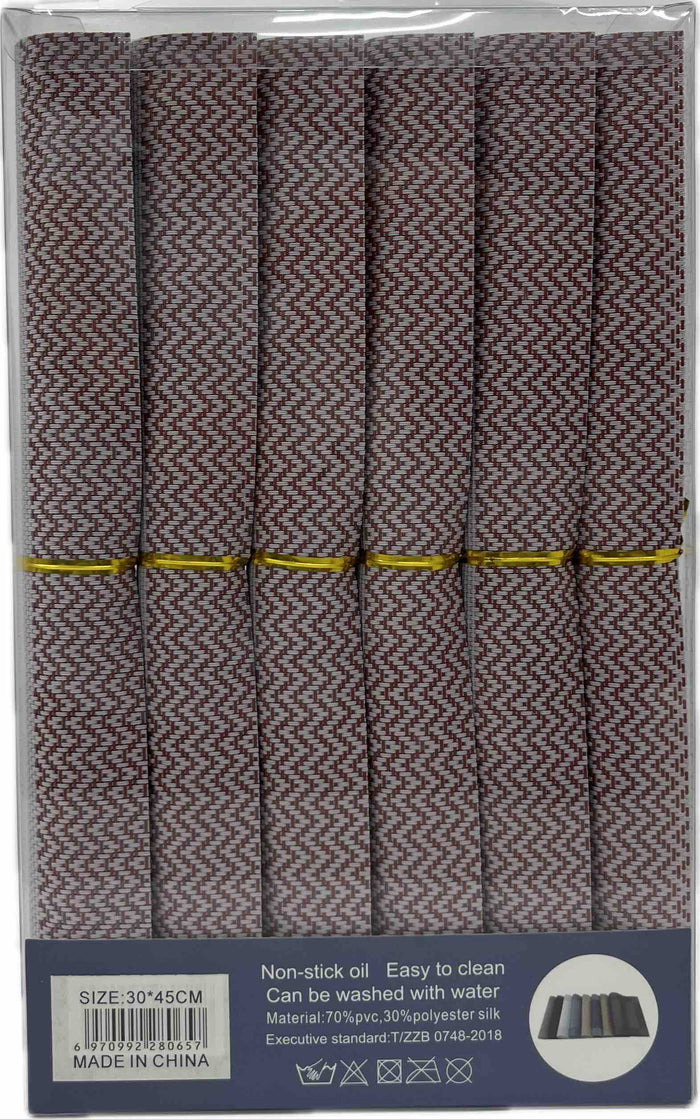 Placemats 6pc Set 30cm X 45cm 22Y5