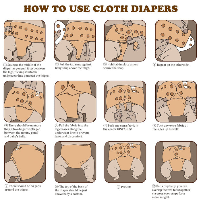 POCKET DIAPER 3.0 WITH INSERTS - 6 PACK(Animals and Earth)