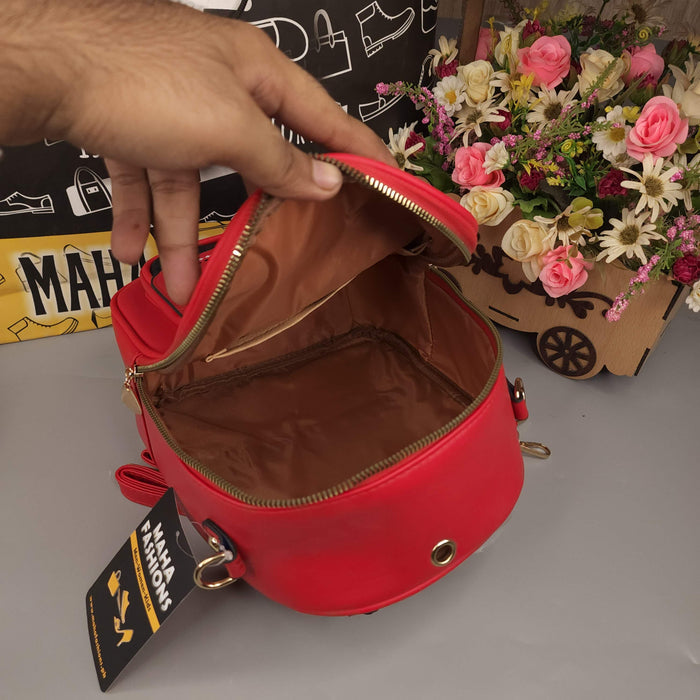 Red Backpack with Satchel - Maha fashions - Handbags & Wallets
