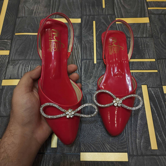 Red Close Toe Sandals - Maha fashions - Women Footwear